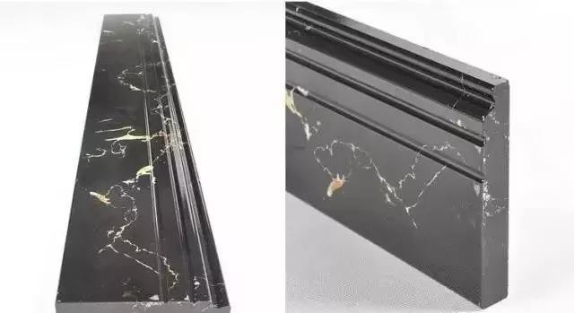 Black Marble with Gold Skirting