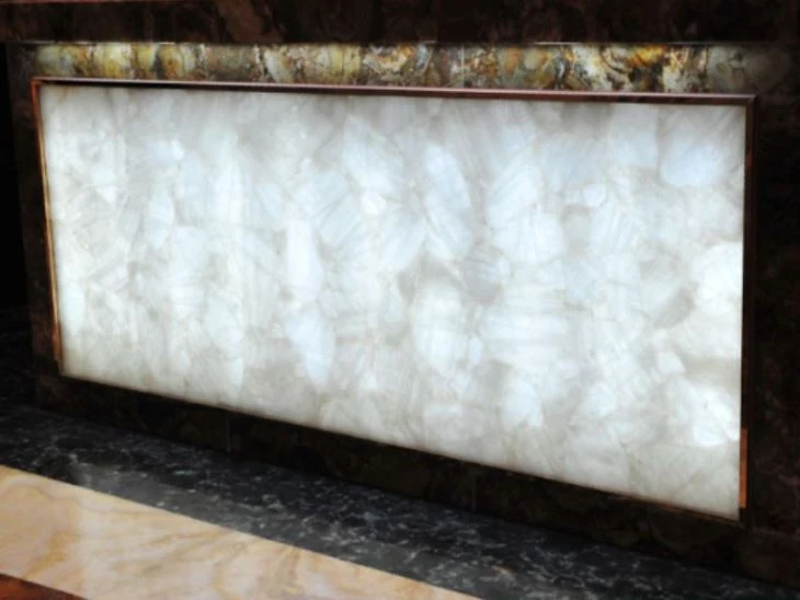 White Crystal Gemstone Slabs