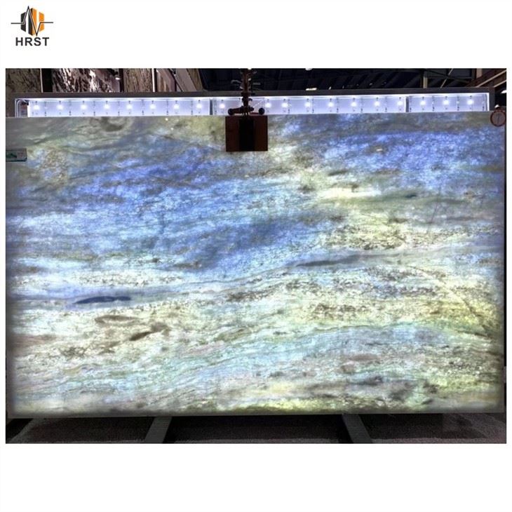 Crystal Blue Quartzite backlit