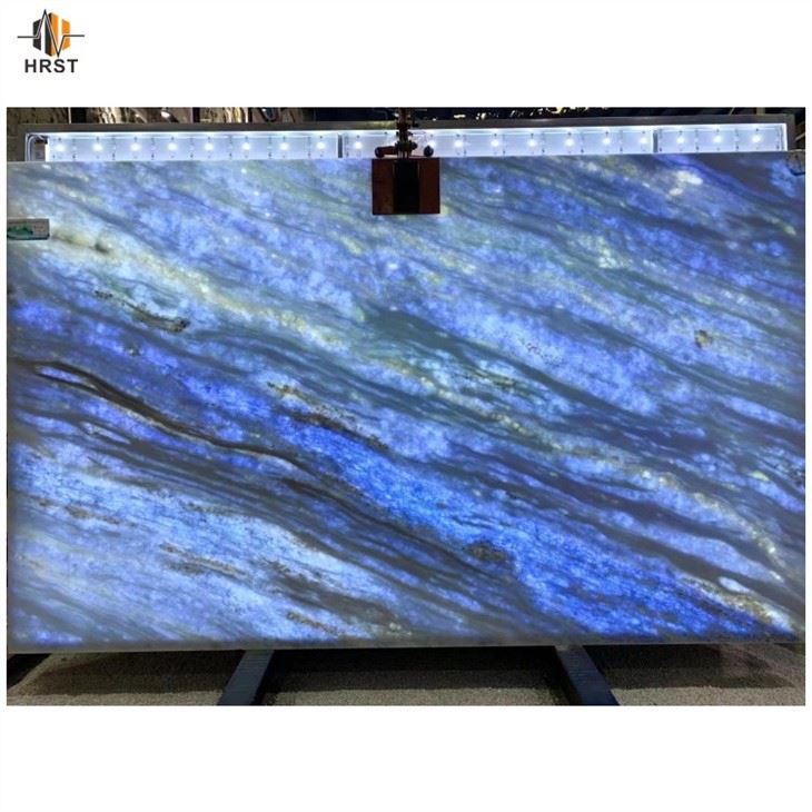 cristallo blue quartzite backlight
